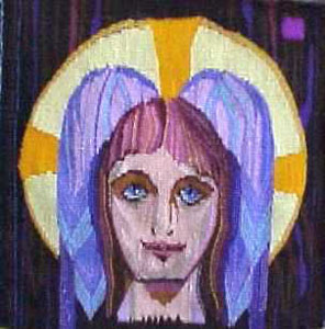 Angel Head Fine Art Tapestry