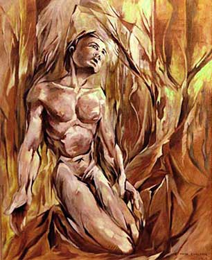 Creation of Adam - Painting by E. Thor Carlson