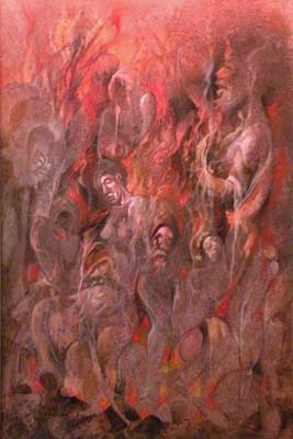 The Everlasting Fire - Dante's Inferno Art by E. Thor Carlson