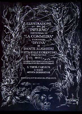 Title page Dante by E. Thor Carlson